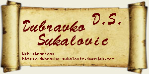 Dubravko Šukalović vizit kartica